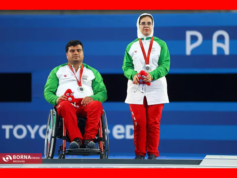 هادی نوری و فاطمه همتی مدال نقره پارالمپیک 2024 پاریس