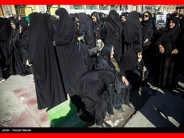 تصاویر مراسم تشییع شهید سجاد منصوری شهدای ارتش حمله اسرائیل